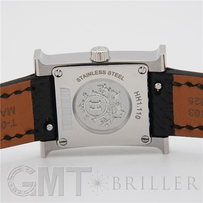 HERMES エルメス Hウォッチ ミニ 21mm ノワール シルバー HH1.110.227 5