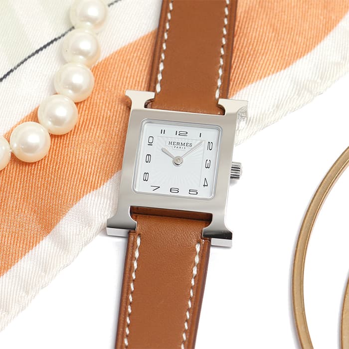 HERMES エルメス Hウォッチ HH1.210.131/VBA 036706WW00 SS ナチュラルブラウン 2