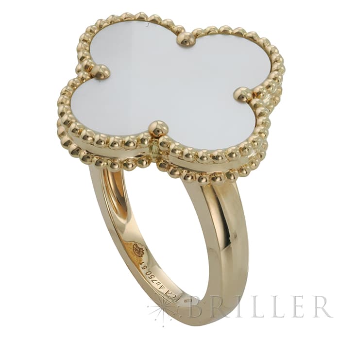 Van Cleef & Arpels ヴァン クリーフ&アーペル マジック アルハンブラ リング イエローゴールド MOP VCARF78951 11号 5