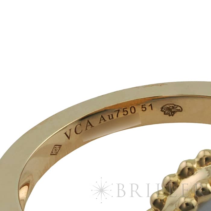 Van Cleef & Arpels ヴァン クリーフ&アーペル マジック アルハンブラ リング イエローゴールド MOP VCARF78951 11号 8