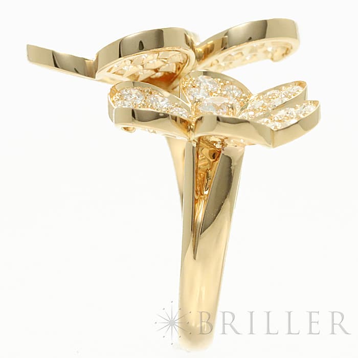 Van Cleef & Arpels ヴァン クリーフ&アーペル フリヴォル フリヴォル アントレ レ ドア リング イエローゴールド ダイヤモンド VCARP0J851 11号 10