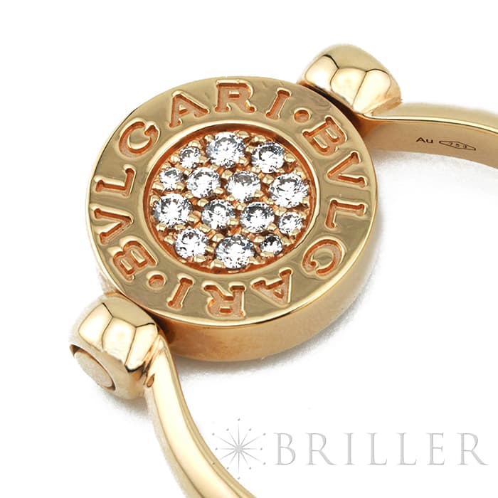 BVLGARI ブルガリ ブルガリ・ブルガリ フリップ リング ローズゴールド 翡翠 ダイヤモンド 350905 53 9