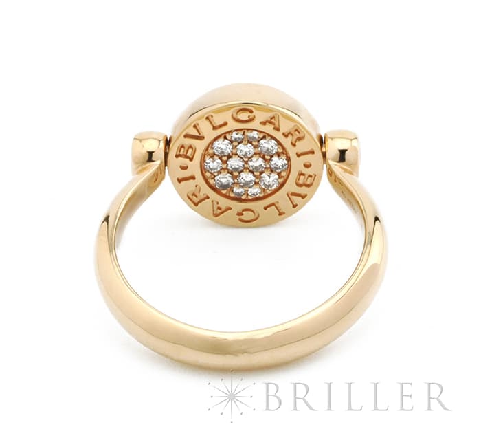 BVLGARI ブルガリ ブルガリ・ブルガリ フリップ リング ローズゴールド 翡翠 ダイヤモンド 350905 53 1