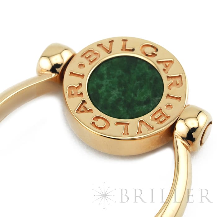 BVLGARI ブルガリ ブルガリ・ブルガリ フリップ リング ローズゴールド 翡翠 ダイヤモンド 350905 53 5