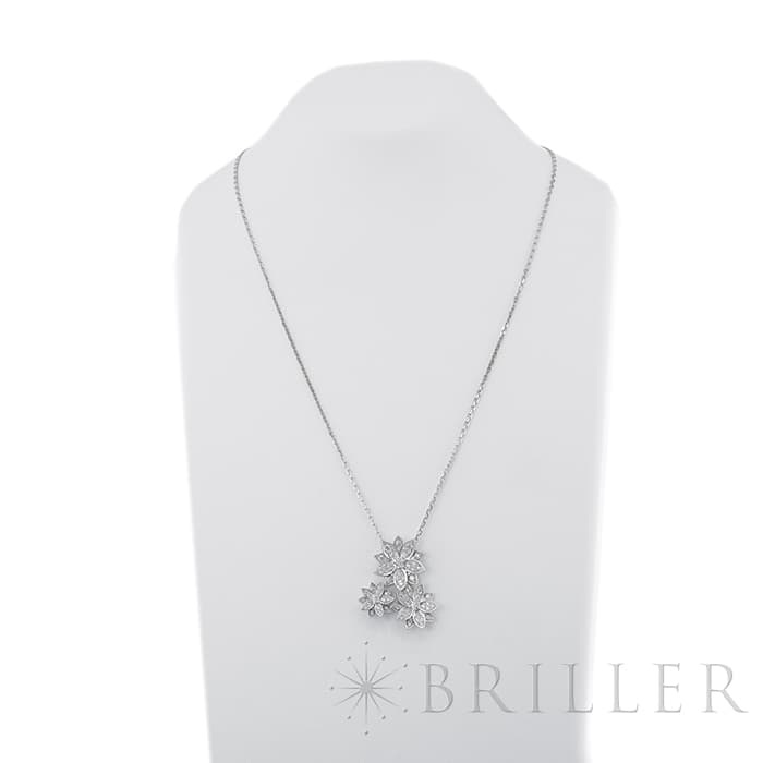 Van Cleef & Arpels ヴァン クリーフ&アーペル ロータス ペンダント ネックレス 3フラワー ホワイトゴールド ダイヤモンド VCARP7TG00 13