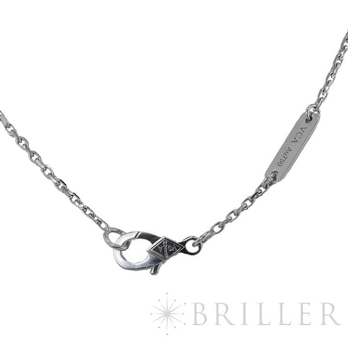 Van Cleef & Arpels ヴァン クリーフ&アーペル ロータス ペンダント ネックレス 3フラワー ホワイトゴールド ダイヤモンド VCARP7TG00 5