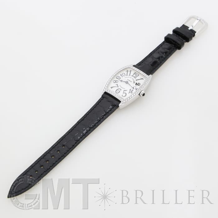 FRANCK MULLER フランク・ミュラー トノーカーべックス 1752QZD シルバー ベゼルダイヤ 17