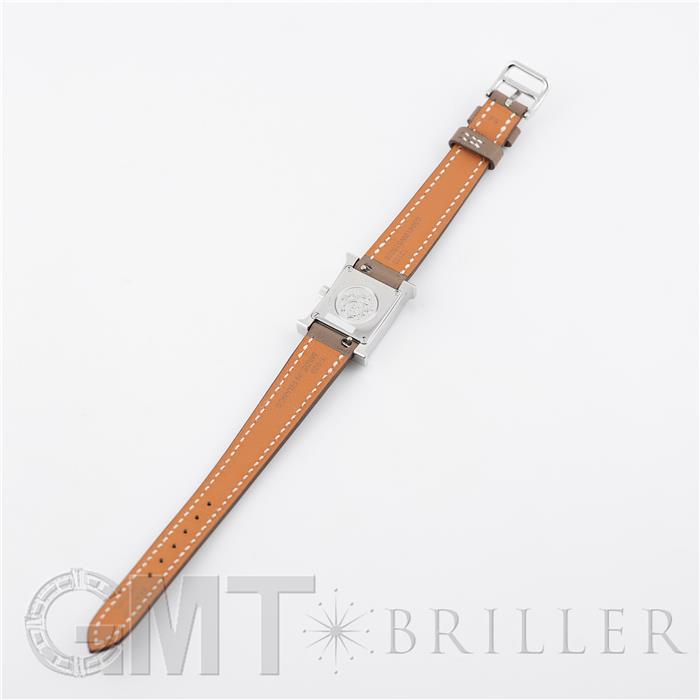 HERMES エルメス Hウォッチ Hウォッチ ミニ 21mm エトゥープ シルバー HH1.110.227【未使用品】 9