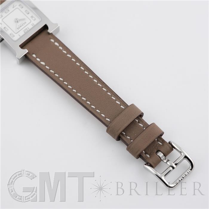 HERMES エルメス Hウォッチ Hウォッチ ミニ 21mm エトゥープ シルバー HH1.110.227【未使用品】 10