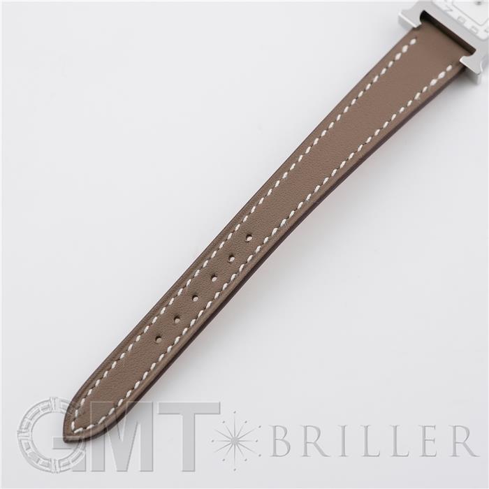 HERMES エルメス Hウォッチ Hウォッチ ミニ 21mm エトゥープ シルバー HH1.110.227【未使用品】 12