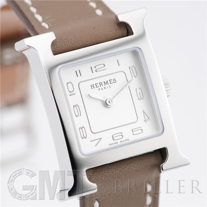HERMES エルメス Hウォッチ Hウォッチ ミニ 21mm エトゥープ シルバー HH1.110.227【未使用品】 14
