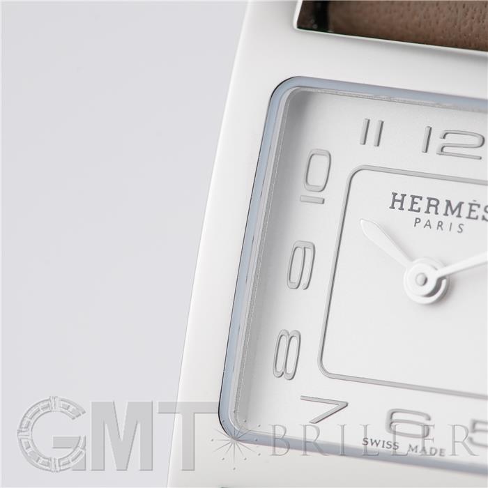 HERMES エルメス Hウォッチ Hウォッチ ミニ 21mm エトゥープ シルバー HH1.110.227【未使用品】 18