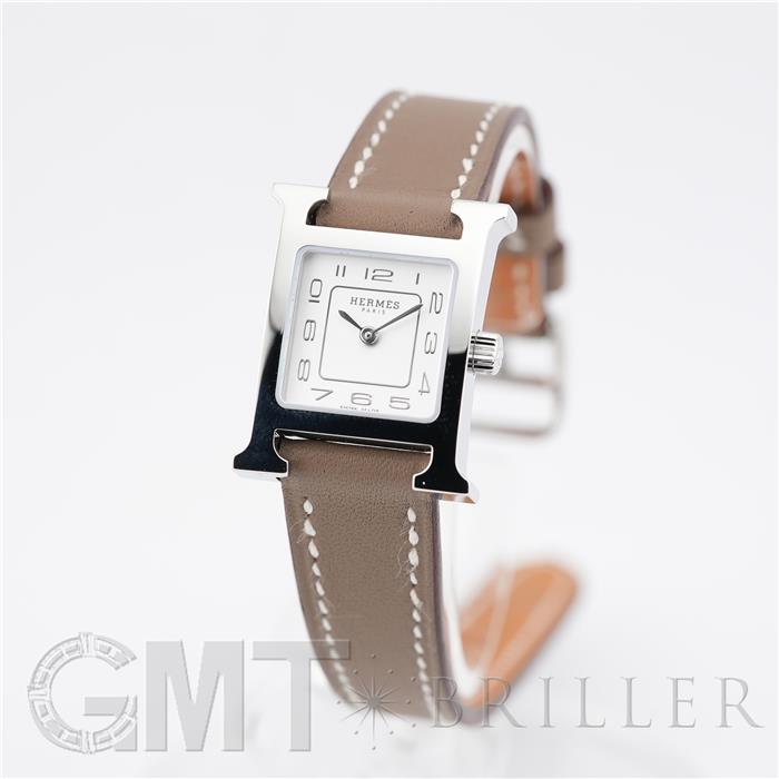 HERMES エルメス Hウォッチ Hウォッチ ミニ 21mm エトゥープ シルバー HH1.110.227【未使用品】 1