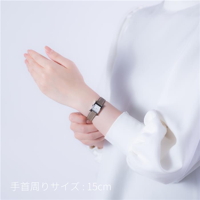 HERMES エルメス Hウォッチ Hウォッチ ミニ 21mm エトゥープ シルバー HH1.110.227【未使用品】 28