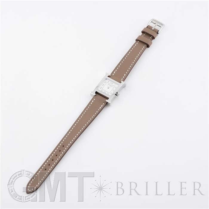 HERMES エルメス Hウォッチ Hウォッチ ミニ 21mm エトゥープ シルバー HH1.110.227【未使用品】 8