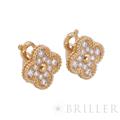 Van Cleef & Arpels ヴァン クリーフ&アーペル アルハンブラ ヴィンテージアルハンブラ ピアス イヤリング イエローゴールド ダイヤモンド VCARA44700 9