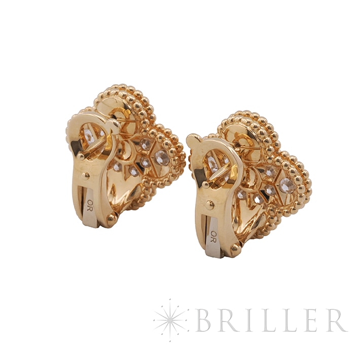 Van Cleef & Arpels ヴァン クリーフ&アーペル アルハンブラ ヴィンテージアルハンブラ ピアス イヤリング イエローゴールド ダイヤモンド VCARA44700 10