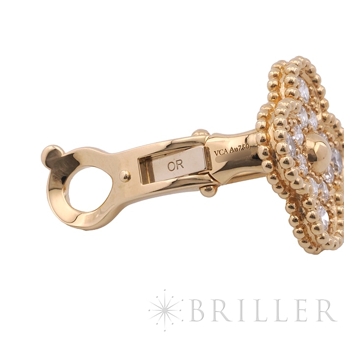 Van Cleef & Arpels ヴァン クリーフ&アーペル アルハンブラ ヴィンテージアルハンブラ ピアス イヤリング イエローゴールド ダイヤモンド VCARA44700 11