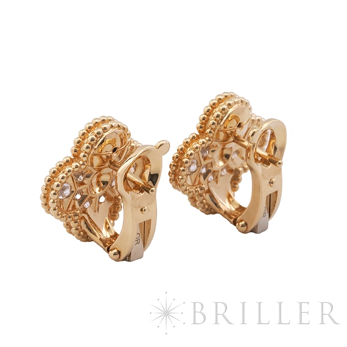 Van Cleef & Arpels ヴァン クリーフ&アーペル アルハンブラ ヴィンテージアルハンブラ ピアス イヤリング イエローゴールド ダイヤモンド VCARA44700 4