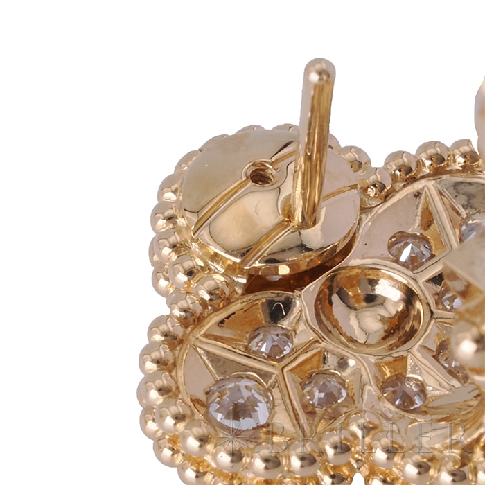 Van Cleef & Arpels ヴァン クリーフ&アーペル アルハンブラ ヴィンテージアルハンブラ ピアス イヤリング イエローゴールド ダイヤモンド VCARA44700 6
