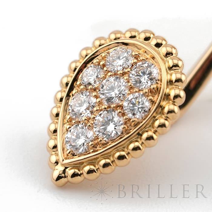 BOUCHERON　ブシュロン セルパンボエム 2モチーフ シングル スタッズイヤリング ピアス ペア イエローゴールド ダイヤモンド JCO01425 9