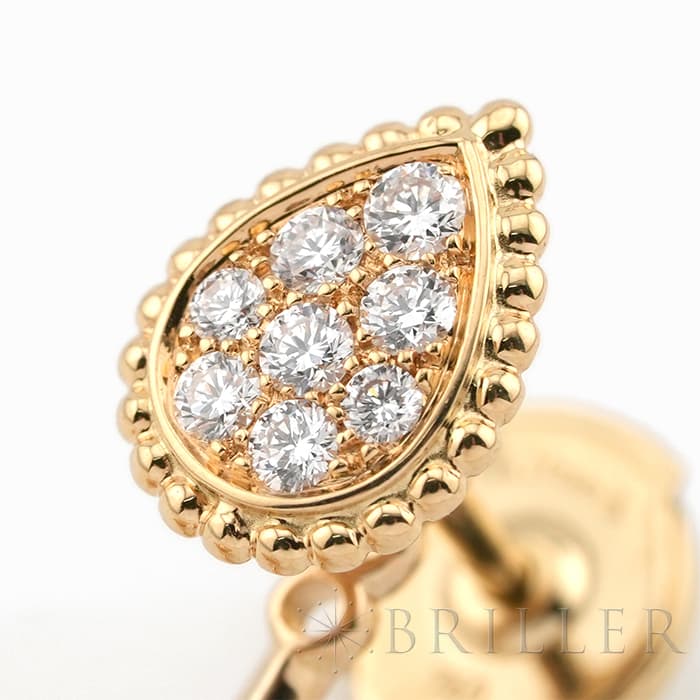 BOUCHERON　ブシュロン セルパンボエム 2モチーフ シングル スタッズイヤリング ピアス ペア イエローゴールド ダイヤモンド JCO01425 10