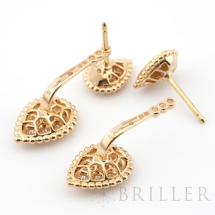 BOUCHERON　ブシュロン セルパンボエム 2モチーフ シングル スタッズイヤリング ピアス ペア イエローゴールド ダイヤモンド JCO01425 3