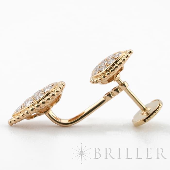 BOUCHERON　ブシュロン セルパンボエム 2モチーフ シングル スタッズイヤリング ピアス ペア イエローゴールド ダイヤモンド JCO01425 5