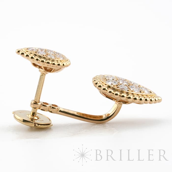 BOUCHERON　ブシュロン セルパンボエム 2モチーフ シングル スタッズイヤリング ピアス ペア イエローゴールド ダイヤモンド JCO01425 8
