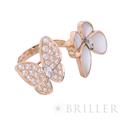 Van Cleef & Arpels ヴァン クリーフ&アーペル ドゥ パピヨン アントレ レ ドア リング ローズゴールド マザーオブパール ダイヤモンド 11号 VCARO7AL00 11