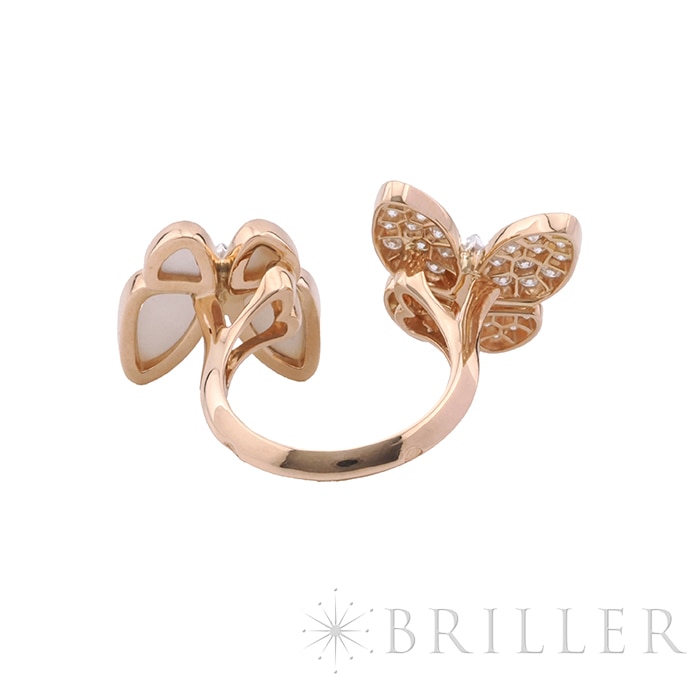 Van Cleef & Arpels ヴァン クリーフ&アーペル ドゥ パピヨン アントレ レ ドア リング ローズゴールド マザーオブパール ダイヤモンド 11号 VCARO7AL00 1