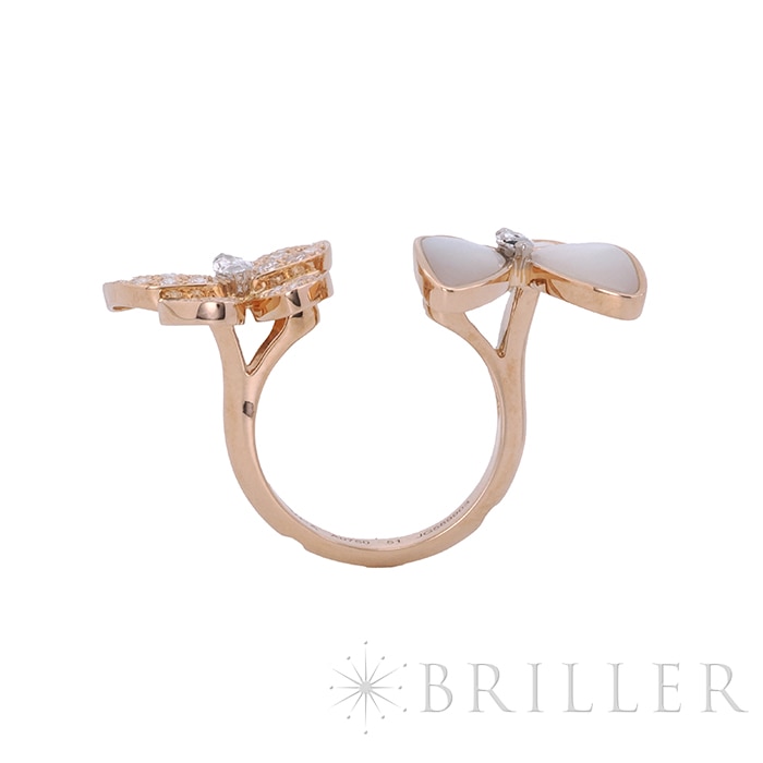 Van Cleef & Arpels ヴァン クリーフ&アーペル ドゥ パピヨン アントレ レ ドア リング ローズゴールド マザーオブパール ダイヤモンド 11号 VCARO7AL00 3