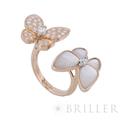Van Cleef & Arpels ヴァン クリーフ&アーペル ドゥ パピヨン アントレ レ ドア リング ローズゴールド マザーオブパール ダイヤモンド 11号 VCARO7AL00 4