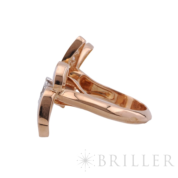 Van Cleef & Arpels ヴァン クリーフ&アーペル ドゥ パピヨン アントレ レ ドア リング ローズゴールド マザーオブパール ダイヤモンド 11号 VCARO7AL00 6