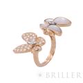 Van Cleef & Arpels ヴァン クリーフ&アーペル ドゥ パピヨン アントレ レ ドア リング ローズゴールド マザーオブパール ダイヤモンド 11号 VCARO7AL00 8