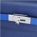 HERMES エルメス ケリー 25 セリエ トリコロール エプソン ブルーサフィール ノワール ブルーフランス シルバー金具【未使用】 12