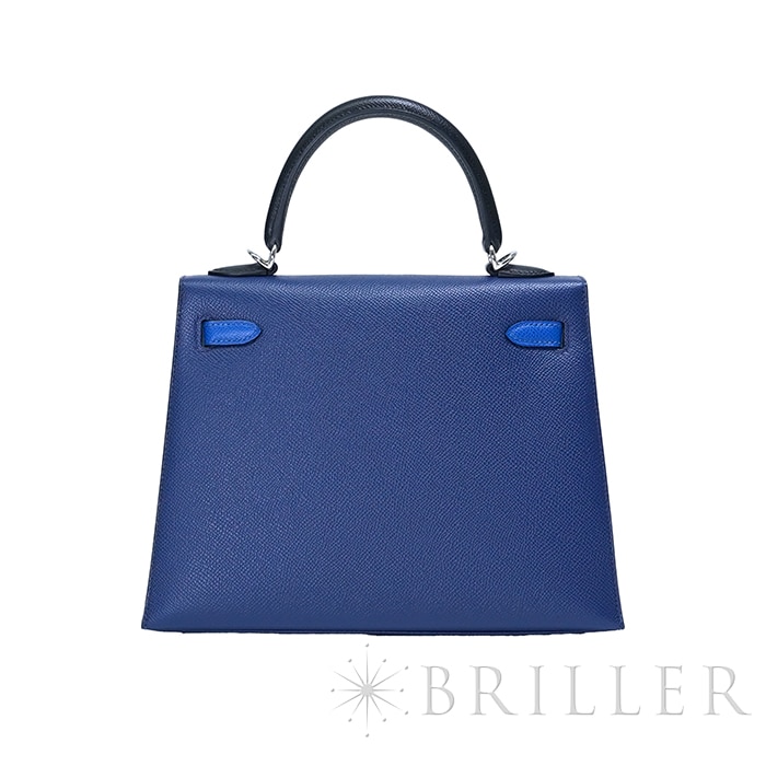 HERMES エルメス ケリー 25 セリエ トリコロール エプソン ブルーサフィール ノワール ブルーフランス シルバー金具【未使用】 1