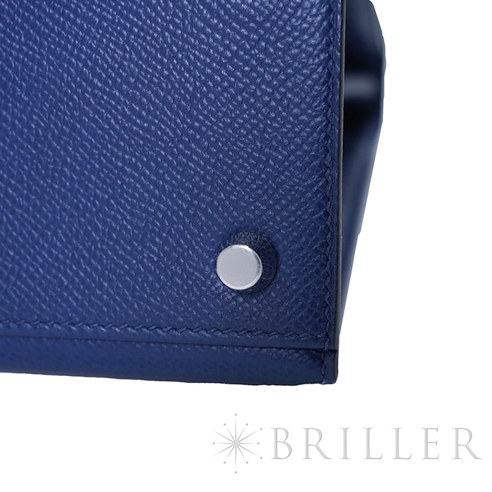 HERMES エルメス ケリー 25 セリエ トリコロール エプソン ブルーサフィール ノワール ブルーフランス シルバー金具【未使用】 21