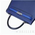 HERMES エルメス ケリー 25 セリエ トリコロール エプソン ブルーサフィール ノワール ブルーフランス シルバー金具【未使用】 4