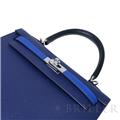 HERMES エルメス ケリー 25 セリエ トリコロール エプソン ブルーサフィール ノワール ブルーフランス シルバー金具【未使用】 5