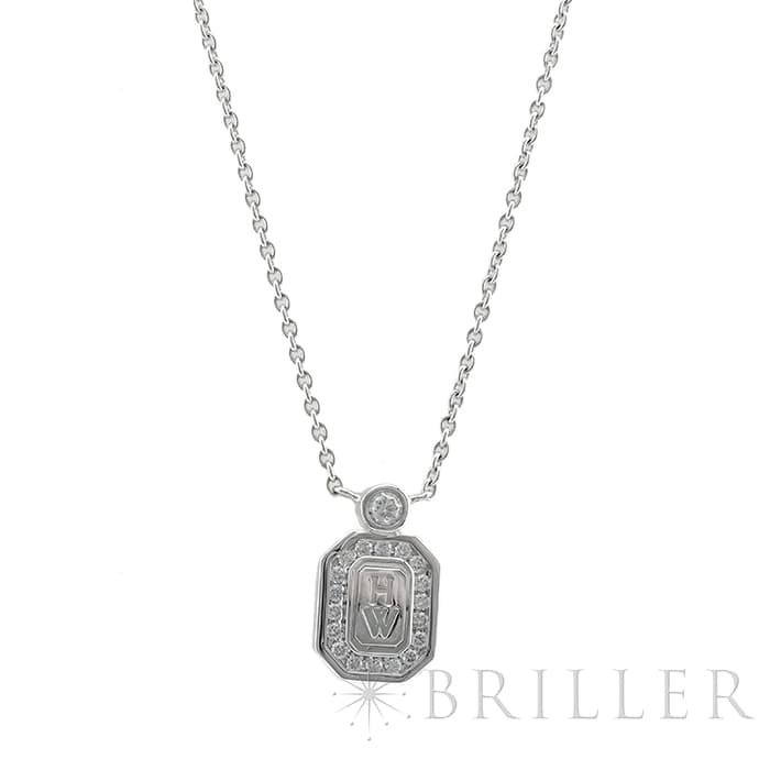 HARRY WINSTON ハリー・ウィンストン HWロゴ ダイヤモンド ペンダント ネックレス ホワイトゴールド PEDWRD16HWL メイン