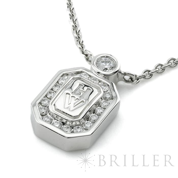 HARRY WINSTON ハリー・ウィンストン HWロゴ ダイヤモンド ペンダント ネックレス ホワイトゴールド PEDWRD16HWL 6