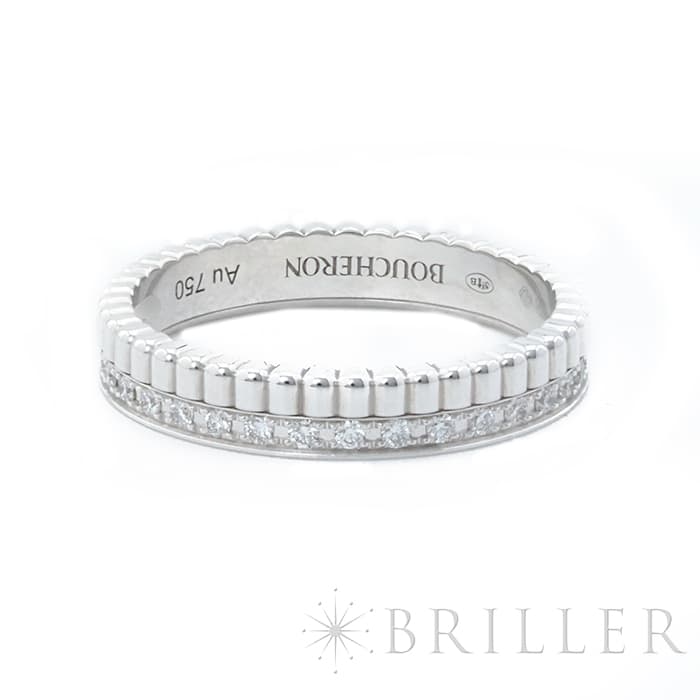 BOUCHERON　ブシュロン キャトル ラディアント ハーフ リング フルパヴェ ホワイトゴールド 11号 JAL00226 メイン