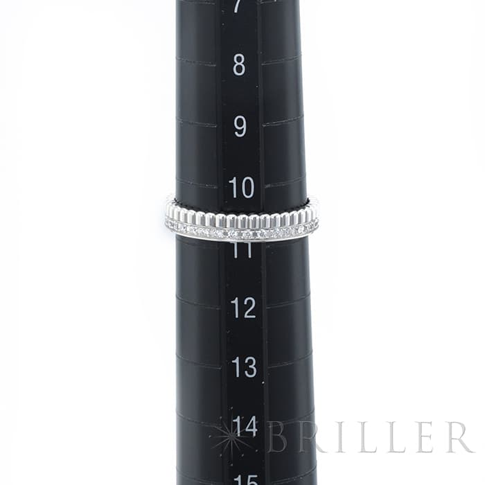 BOUCHERON　ブシュロン キャトル ラディアント ハーフ リング フルパヴェ ホワイトゴールド 11号 JAL00226 12