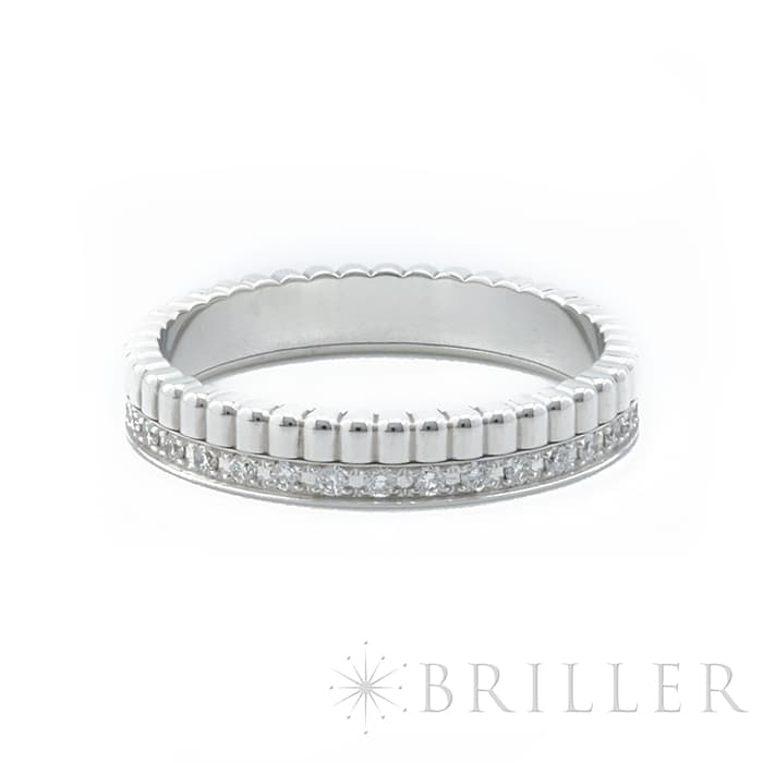 BOUCHERON　ブシュロン キャトル ラディアント ハーフ リング フルパヴェ ホワイトゴールド 11号 JAL00226 1