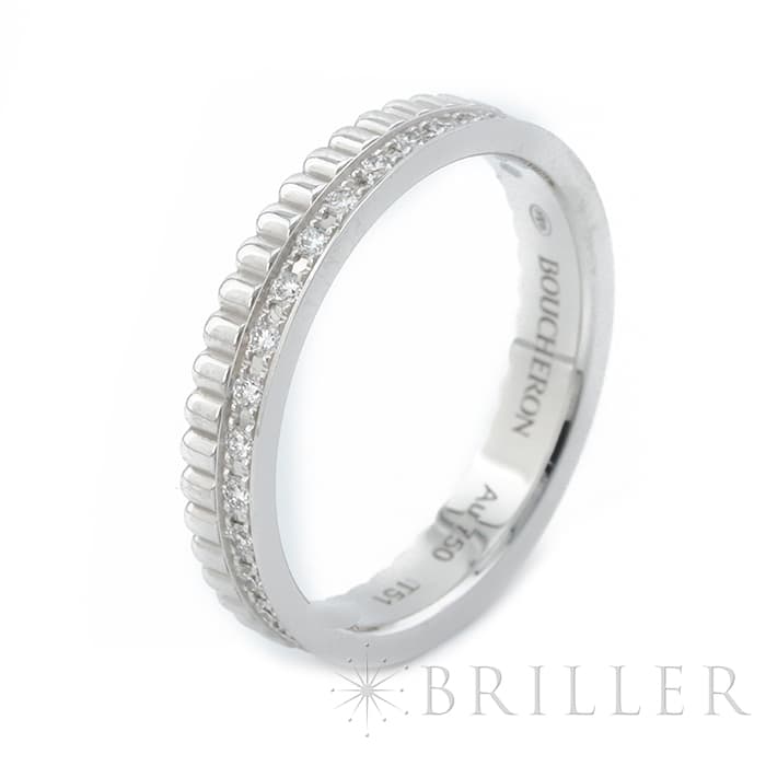 BOUCHERON　ブシュロン キャトル ラディアント ハーフ リング フルパヴェ ホワイトゴールド 11号 JAL00226 3