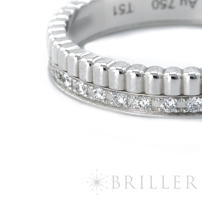 BOUCHERON　ブシュロン キャトル ラディアント ハーフ リング フルパヴェ ホワイトゴールド 11号 JAL00226 4