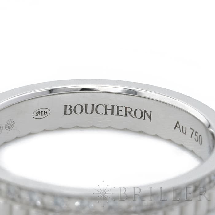 BOUCHERON　ブシュロン キャトル ラディアント ハーフ リング フルパヴェ ホワイトゴールド 11号 JAL00226 7