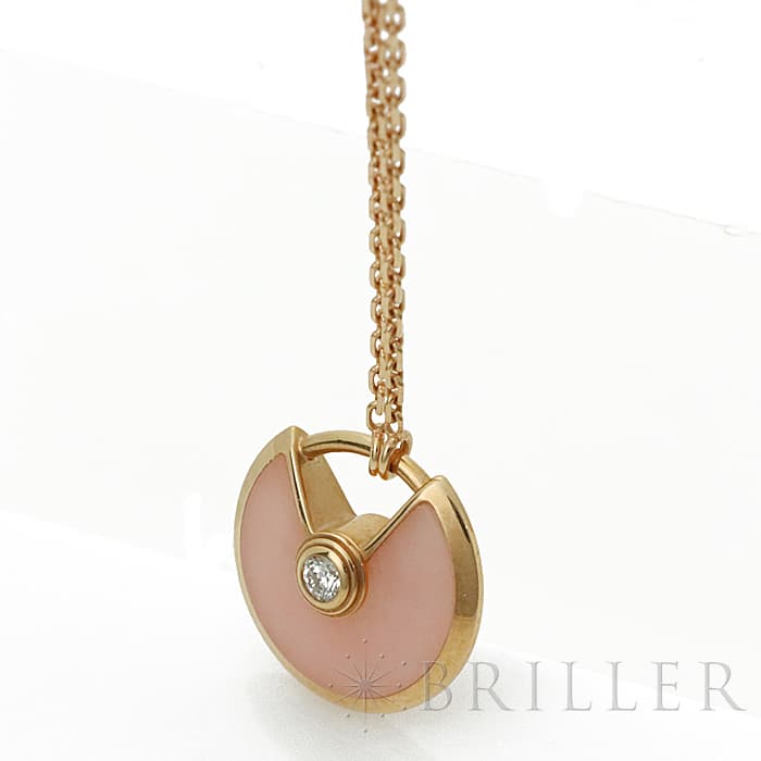 CARTIER カルティエ アミュレットドゥカルティエ ネックレス ピンクゴールド ピンクオパール/ダイヤモンド B7224519 10