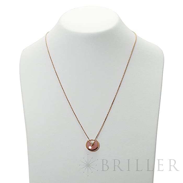 CARTIER カルティエ アミュレットドゥカルティエ ネックレス ピンクゴールド ピンクオパール/ダイヤモンド B7224519 13